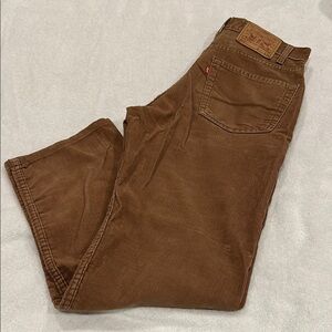 Levi's 505 Brown Corduroy Pants for Casual Wear